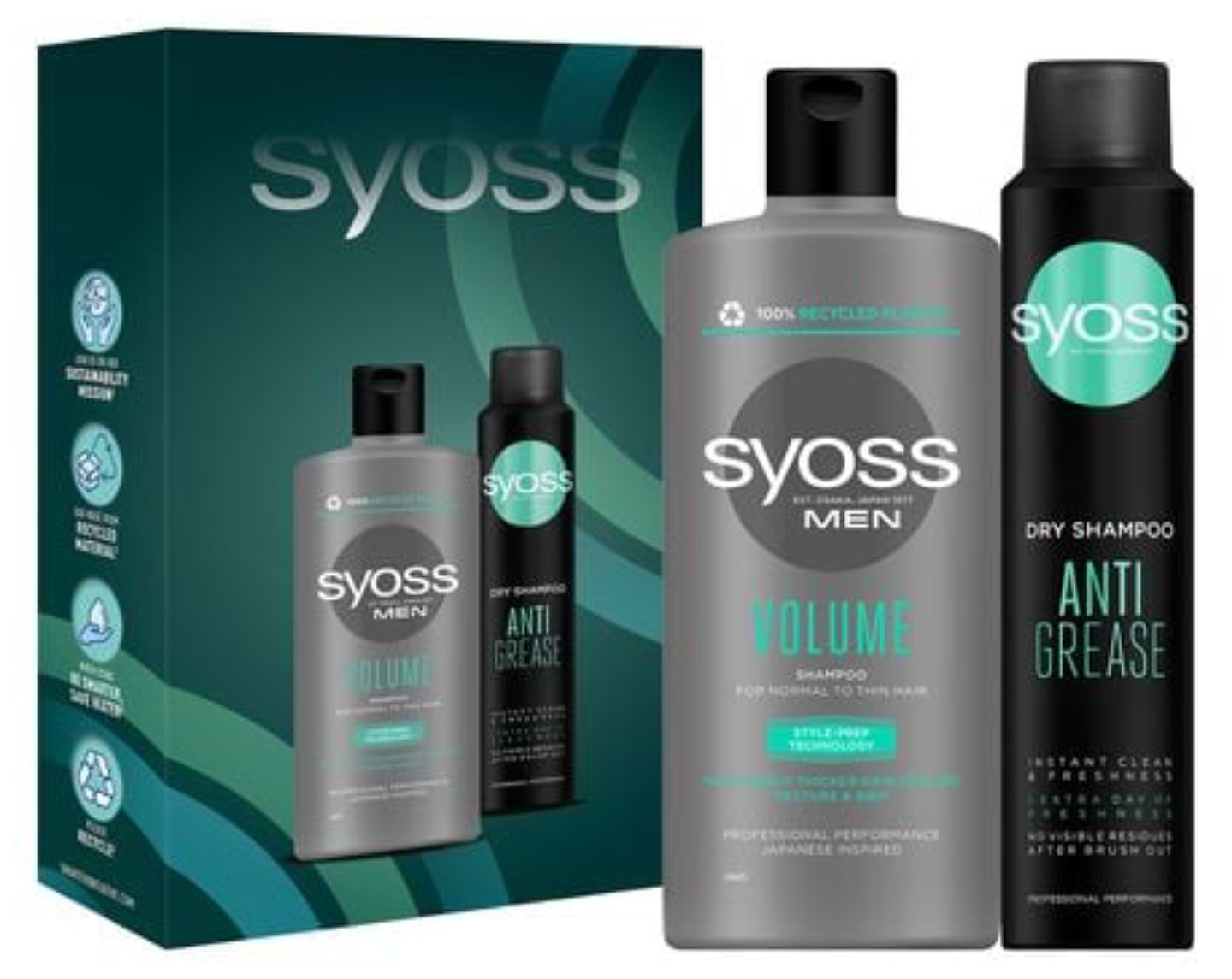 Подарунковий набір для догляду за волоссям SYOSS For men Clean & Freshness (4015100863383) - Фото 1