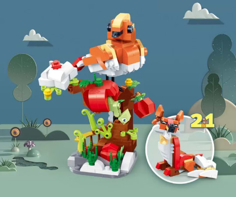 Фото - Пластиковый конструктор Banbao Птички (265 эл.) 2 в 1: Красочная птичка/Лис (ET616)