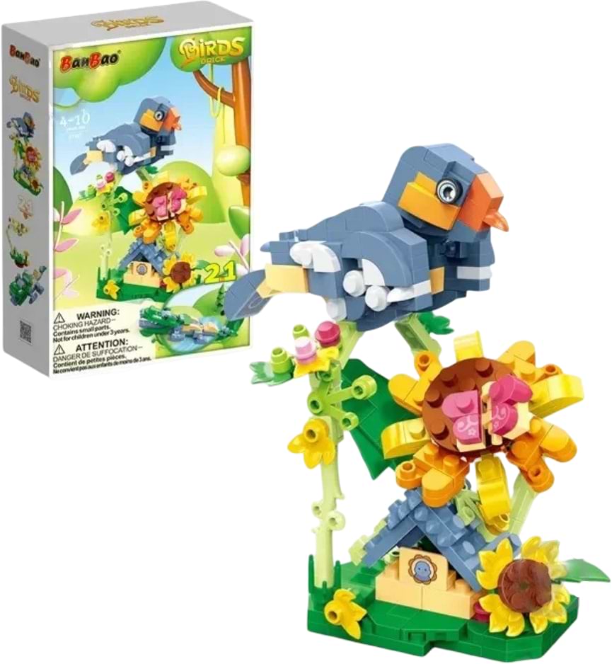 Пластиковий конструктор Banbao Пташки (272 ел.) 2 в 1:Тендітна пташка/Крокодил (ET617)