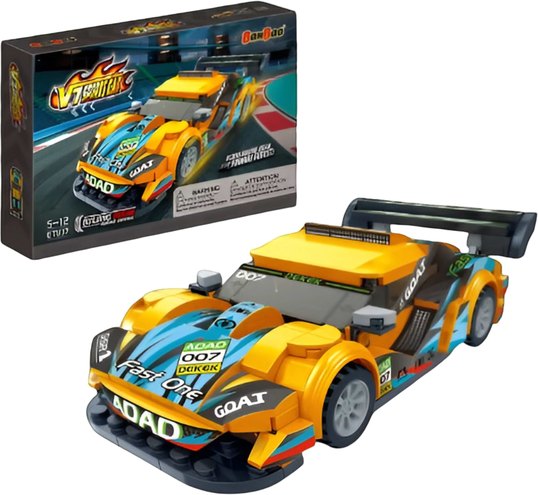 Пластиковий конструктор Banbao Швидкісні гонки (218 ел.) Спортивне авто (ET837)