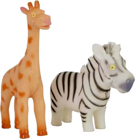 Фото - Игрушка для ванной Baby Team Животные сафари 2 шт. (8755_набір з зеброю)