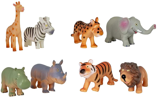 Фото - Игрушка для ванной Baby Team Животные сафари 2 шт. (8755_набір з зеброю)