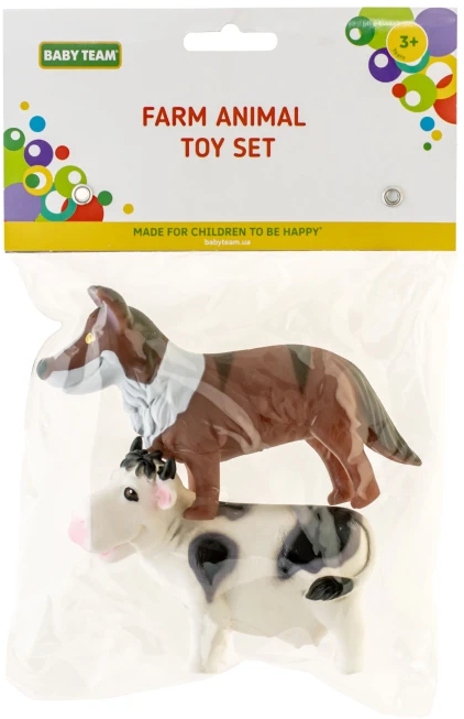 Фото - Игрушка для ванной Baby Team Животные фермы 2 шт. (8756_набір з коровою)