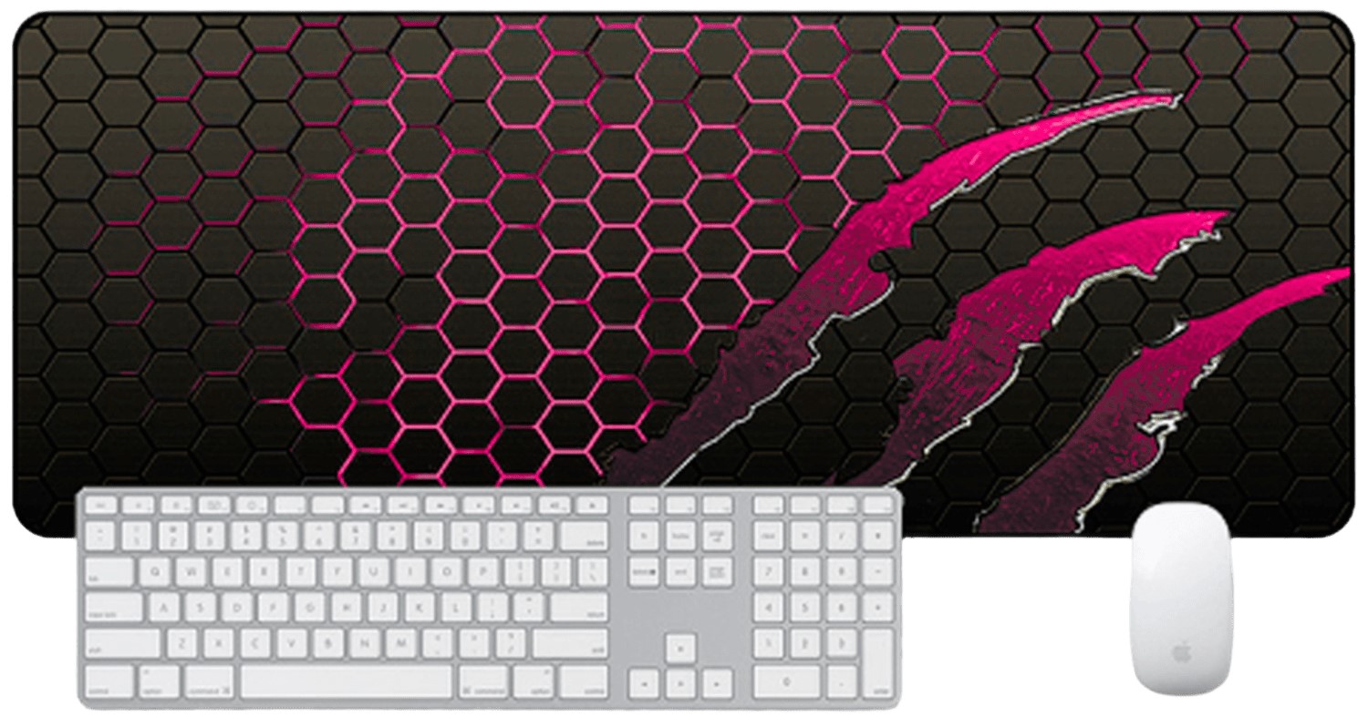 Коврик для мыши игровой Voltronic Honeycomb Black/Pink (S2382) - Фото 1