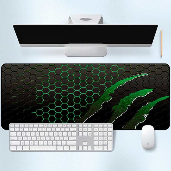 Фото - Килимок для миші  ігровий Voltronic Honeycomb Black/Green (S7382)
