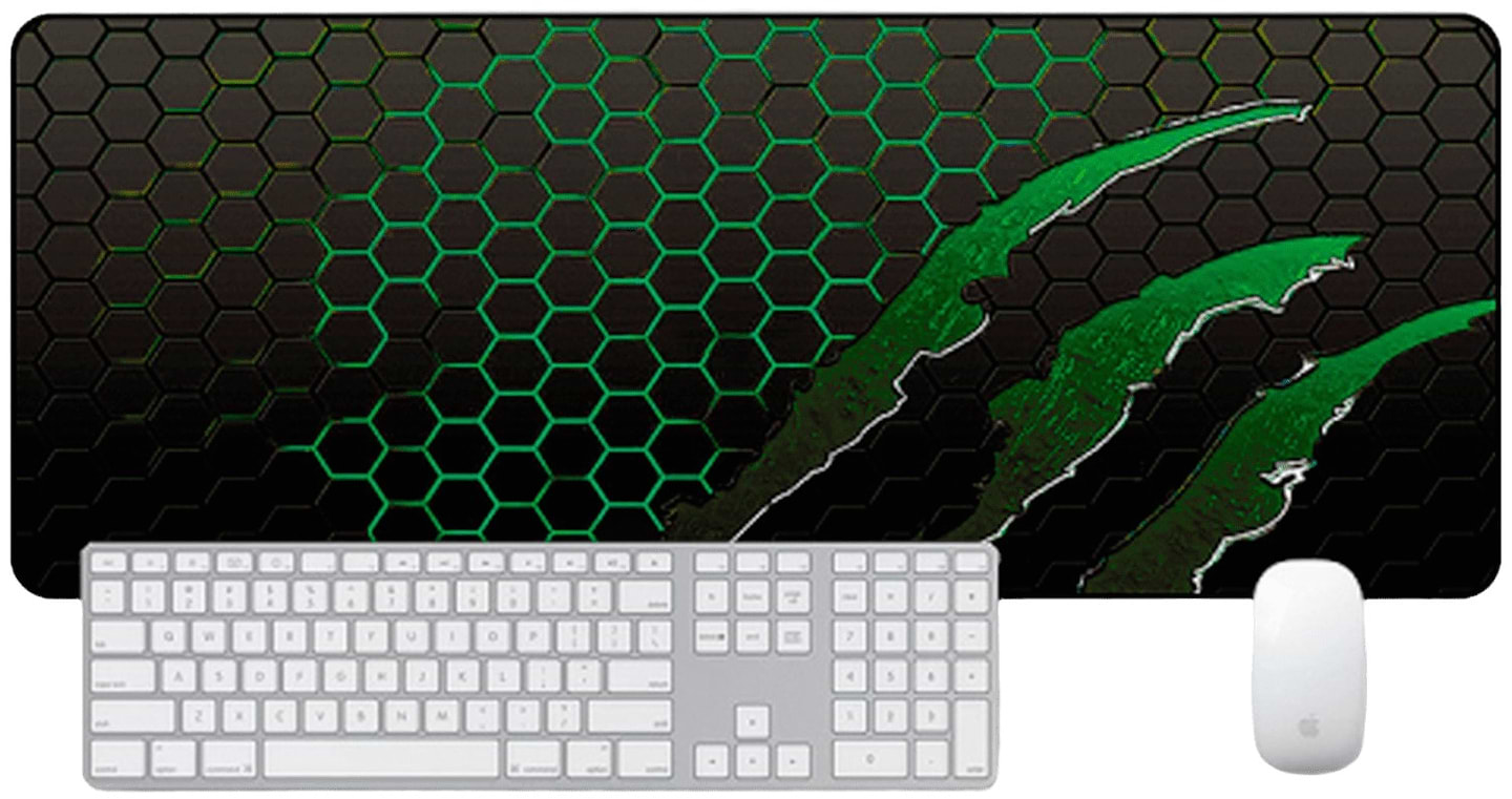 Коврик для мыши игровой Voltronic Honeycomb Black/Green (S7382) - Фото 1