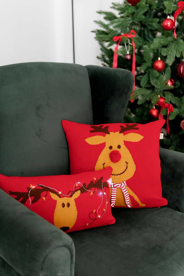 Фото - Наволочка Прованс Олень с шарфом 45х45 см (042330)