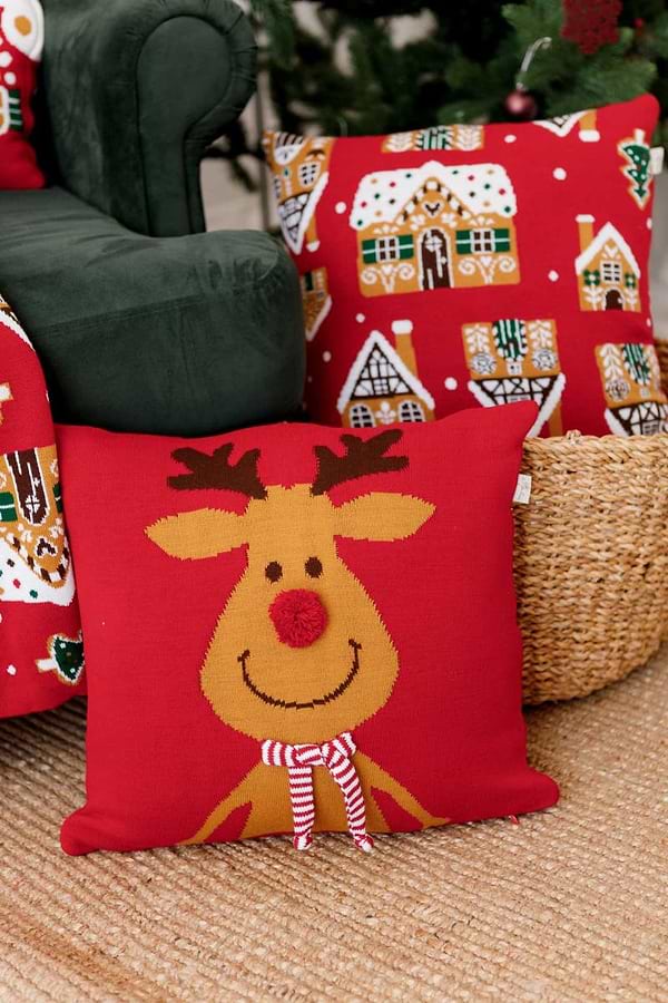 Фото - Наволочка Прованс Олень с шарфом 45х45 см (042330)