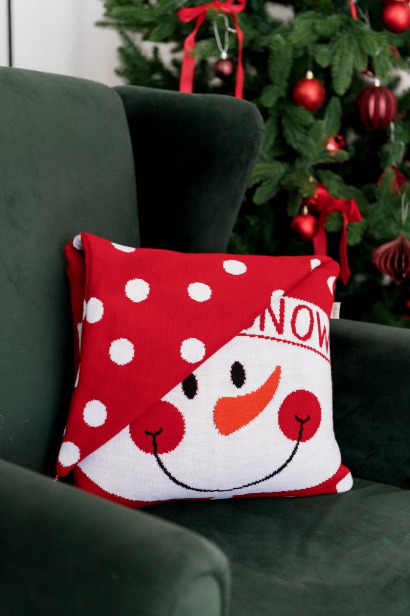 Фото - Наволочка Прованс Снеговик в колпаке 45х45 см (042332)