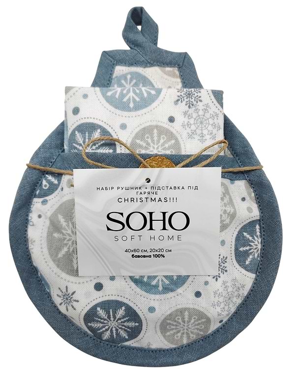 Фото - Набор полотенец SOHO 40х60 см+подст./горяч. Christmas!!! (BS 84157)