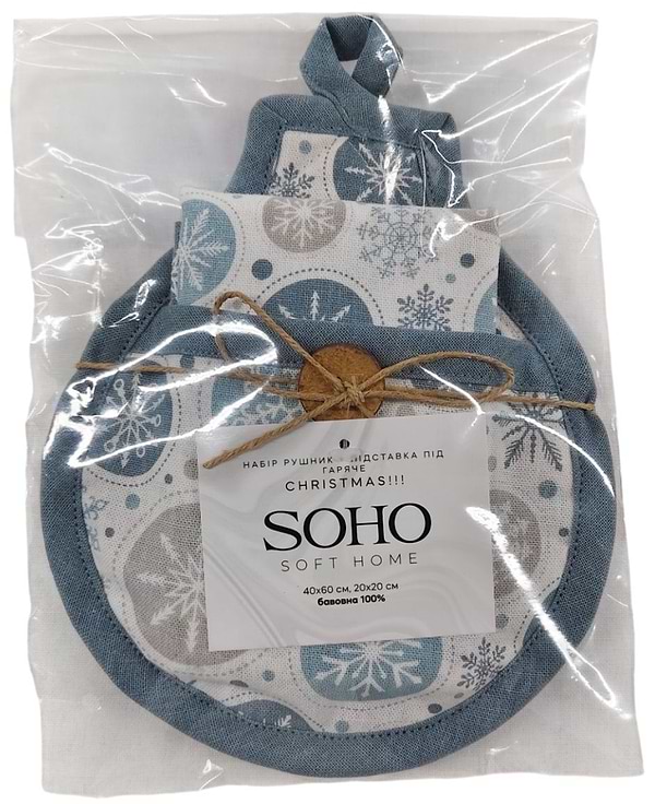 Фото - Набор полотенец SOHO 40х60 см+подст./горяч. Christmas!!! (BS 84157)