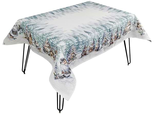 Фото - Скатерть наперон Прованс новогодняя Сказочные гномы 95x100 см (042292)