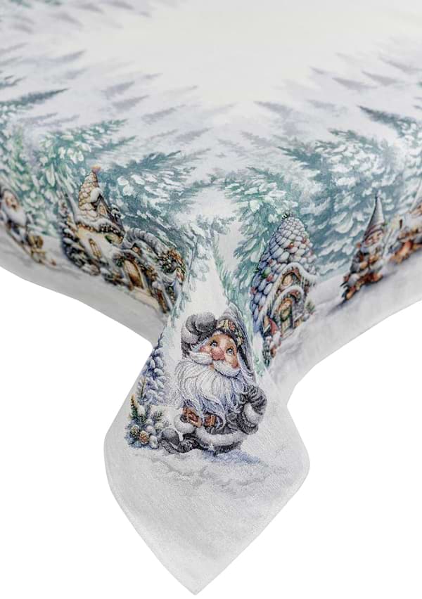 Фото - Скатерть наперон Прованс новогодняя Сказочные гномы 95x100 см (042292)