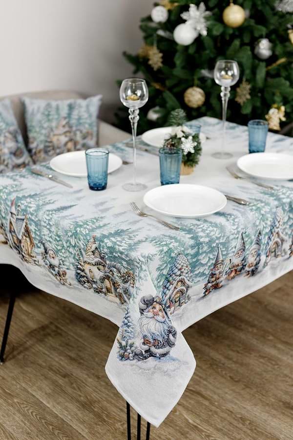 Фото - Скатерть наперон Прованс новогодняя Сказочные гномы 95x100 см (042292)