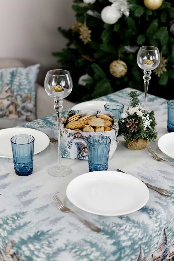 Фото - Скатерть наперон Прованс новогодняя Сказочные гномы 95x100 см (042292)