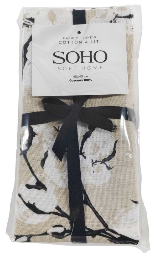 Фото - Набор полотенец SOHO 40х40 см Cotton 4 шт. (BS 55601S/1)