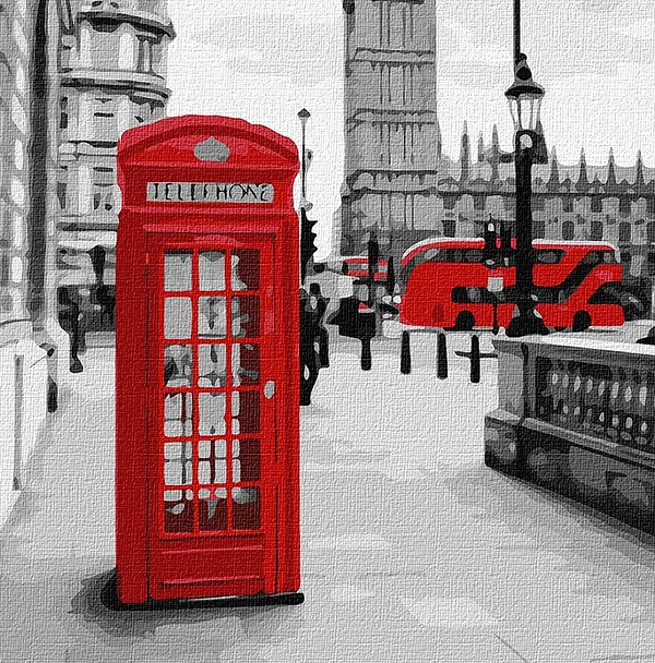 Фото - Картина за номерами Ideyka "Дзвінок із Лондона" 40х50 см (KHO3619)