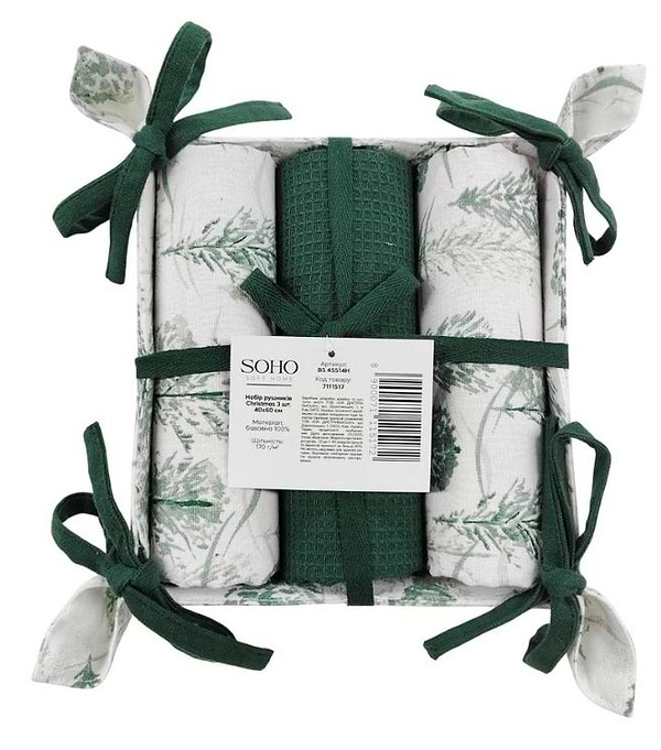 Фото - Набір рушників SOHO 40х60 см Christmas хліб. 3 шт. (BS 45514H/1)