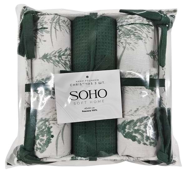 Фото - Набір рушників SOHO 40х60 см Christmas хліб. 3 шт. (BS 45514H/1)