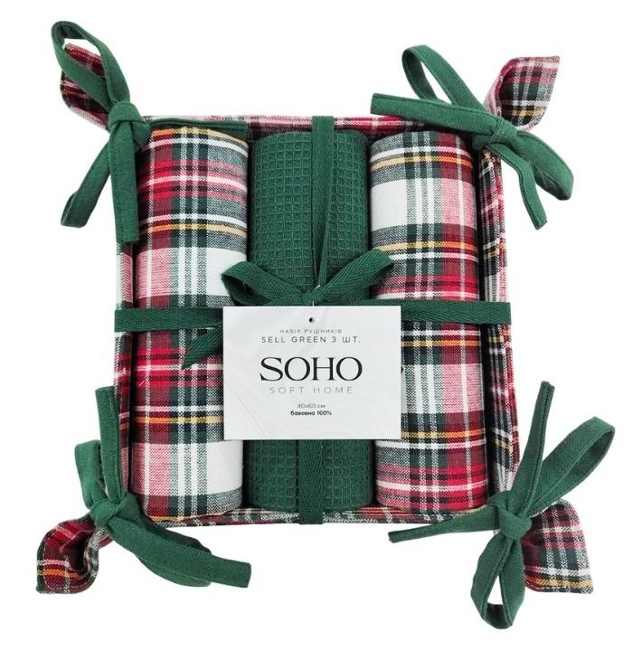 Купити Набір рушників SOHO 40х60 см Sell Green хліб. 3 шт. (BS 45539H/1) - Фото 1 Набір рушників SOHO 40х60 см Sell Green хліб. 3 шт. (BS 45539H/1) - Фото 1