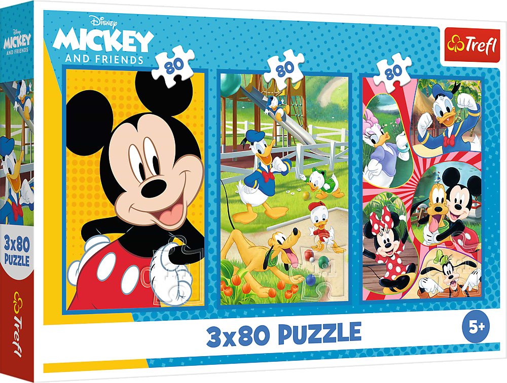 Пазлы (5-7 лет) Trefl 3x80 Mickey&friends Команда Микки Мауса (48873)