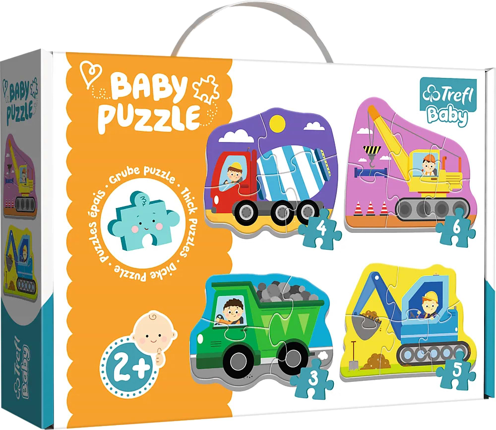 Пазли (до 2 років) Trefl Baby Classic Транспортні засоби на будівельному майданчику (60721)
