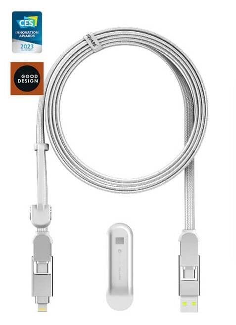 Фото - Кабель синхронізації даних Rolling Square 6in1, inCharge XL 2 м White (XLM02R)