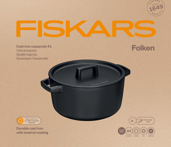 Фото - Каструля Fiskars Folken 4 л (1075698)