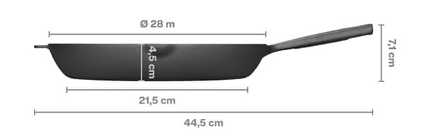 Фото - Сковорода універсальна Fiskars Folken 28 см (1075699)