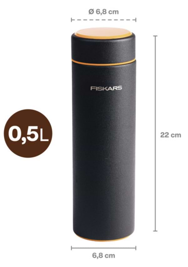 Фото - Термос Fiskars On-the-go 0.5 л чорний (1078699)