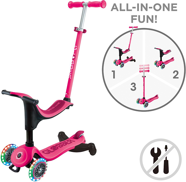 Фото - Триколісний самокат Globber GO UP SPORTY 360 Фуксія (456-610)