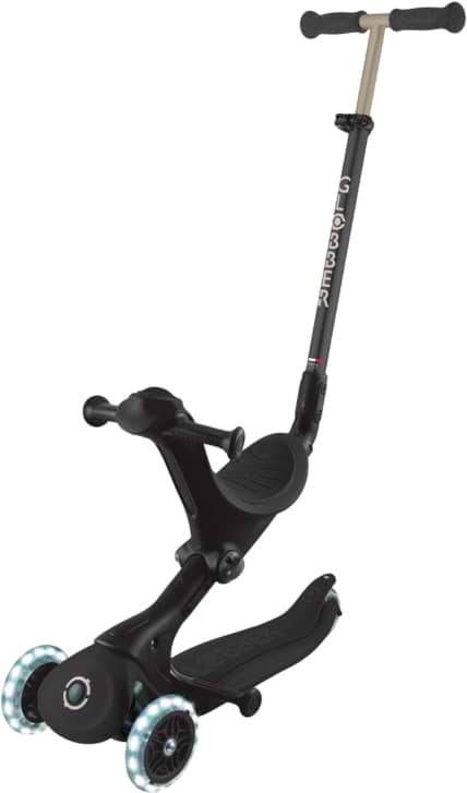 Трёхколёсный самокат Globber GO UP DELUXE LIGHTS 5в1 Черный (646-720-2)