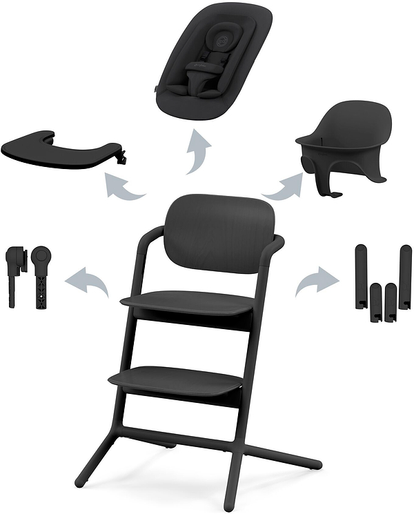 Фото - Стільчик для годування трансформер Cybex Lemo 4в1 Stunning Black (MED00000000336)