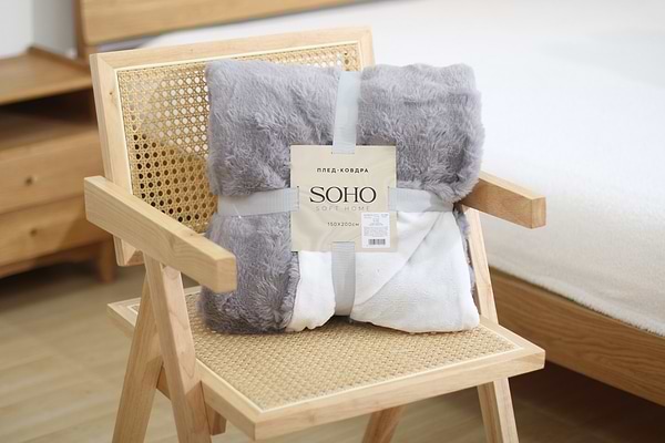 Фото - Плед полуторний SOHO 150х200 см Vip Gray