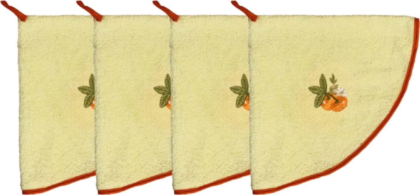 Набір рушників Zastelli Черешня 4 шт. з вишивкою D60 см (21261)