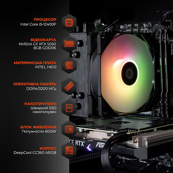 Фото - Системний блок Expert PC Ultimate (I12400F.16.S1.5050.A6325)