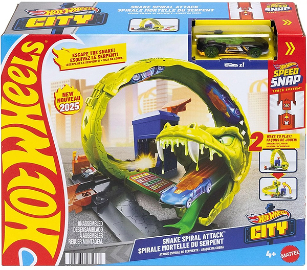 Фото - Ігровий набір Hot Wheels Спіральна атака Змії серії Небезпечні створіння(JBM63)