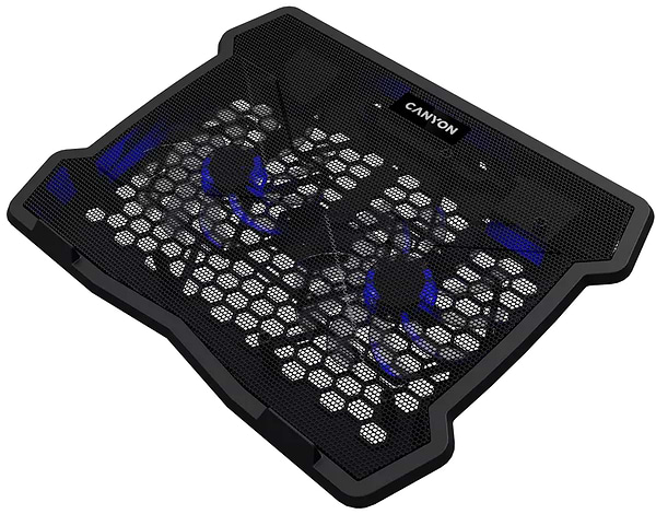 Фото - Подставка под ноутбук охлаждающая Canyon NS03 2Fan 2USB LED Black (CNE-HNS03)