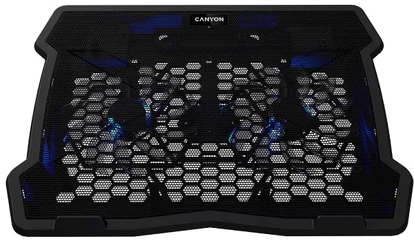 Фото - Подставка под ноутбук охлаждающая Canyon NS03 2Fan 2USB LED Black (CNE-HNS03)