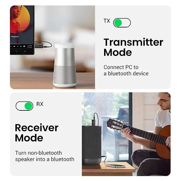 Фото - Адаптер сети Bluetooth USB UGREEN CM523 2.0 to 3.5mm (60300)