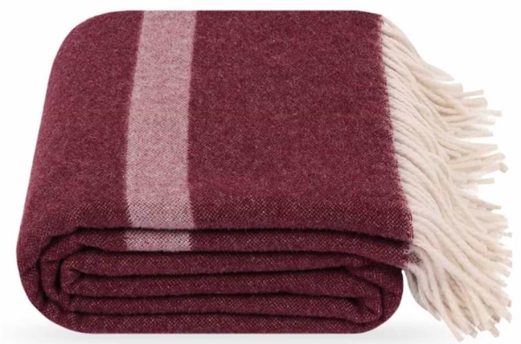 Плед полуторний Lanavitta Ласка бордовий 140х200 (25014249) - Фото 1