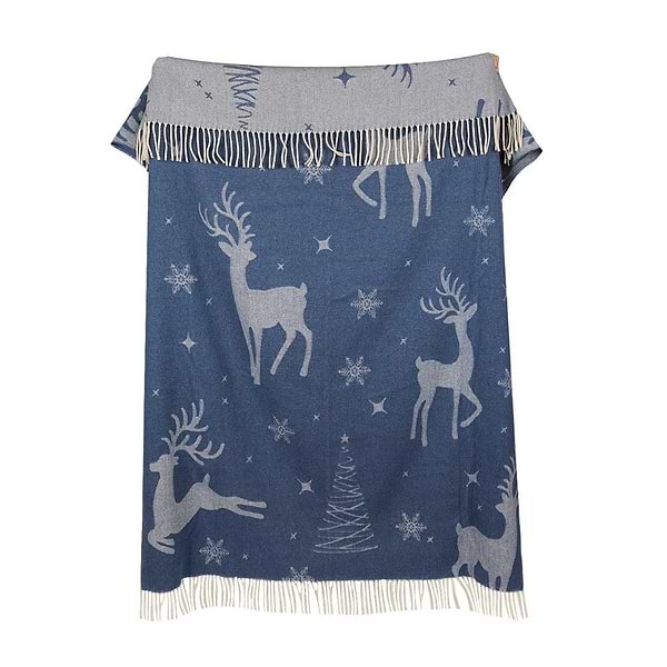 Фото - Плед полуторный Lanavitta Жаккардовый Елени синий 150х200 (25474239)