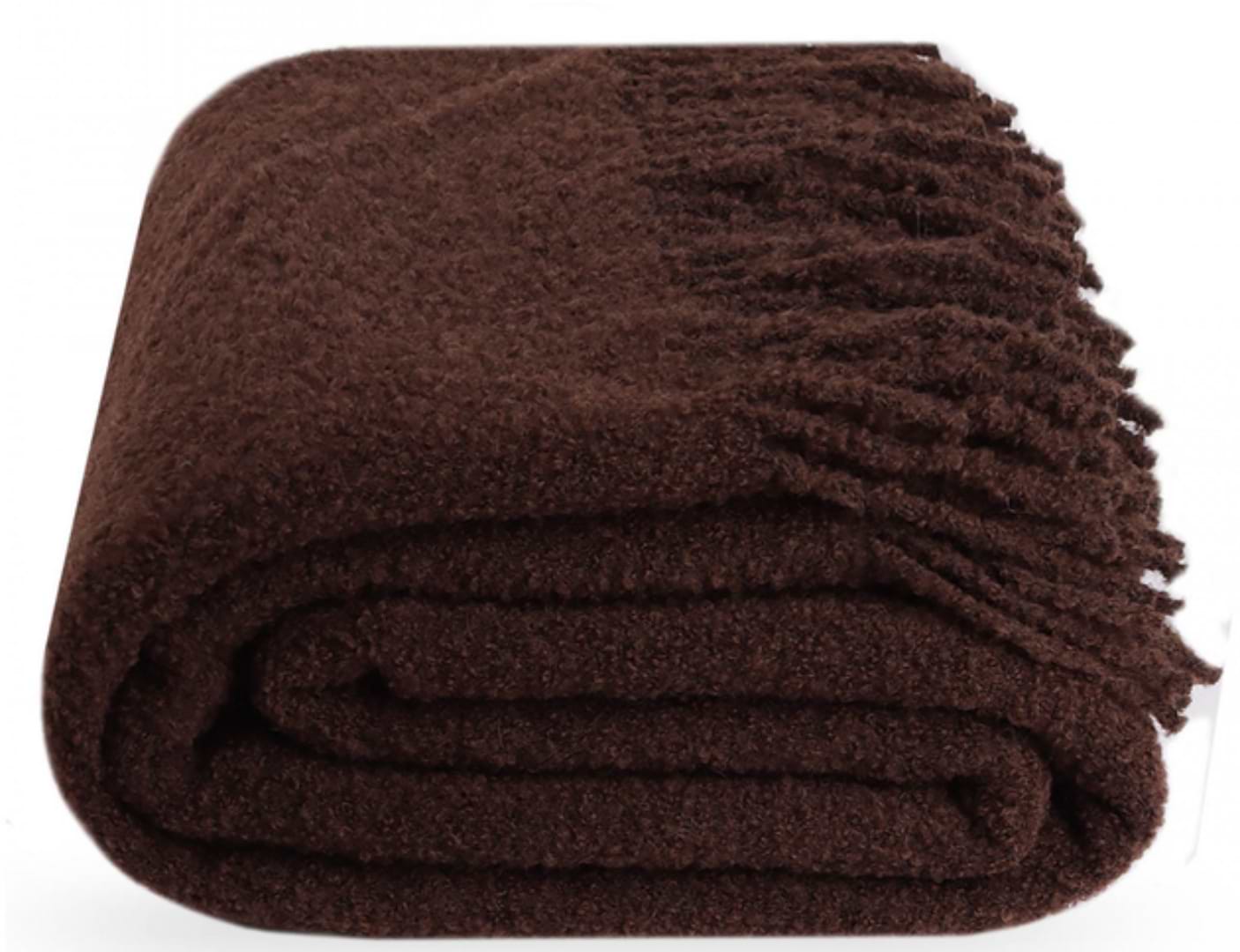 Плед полуторний Lanavitta Букле Преміум коричневий 140х200 (22074088) - Фото 1