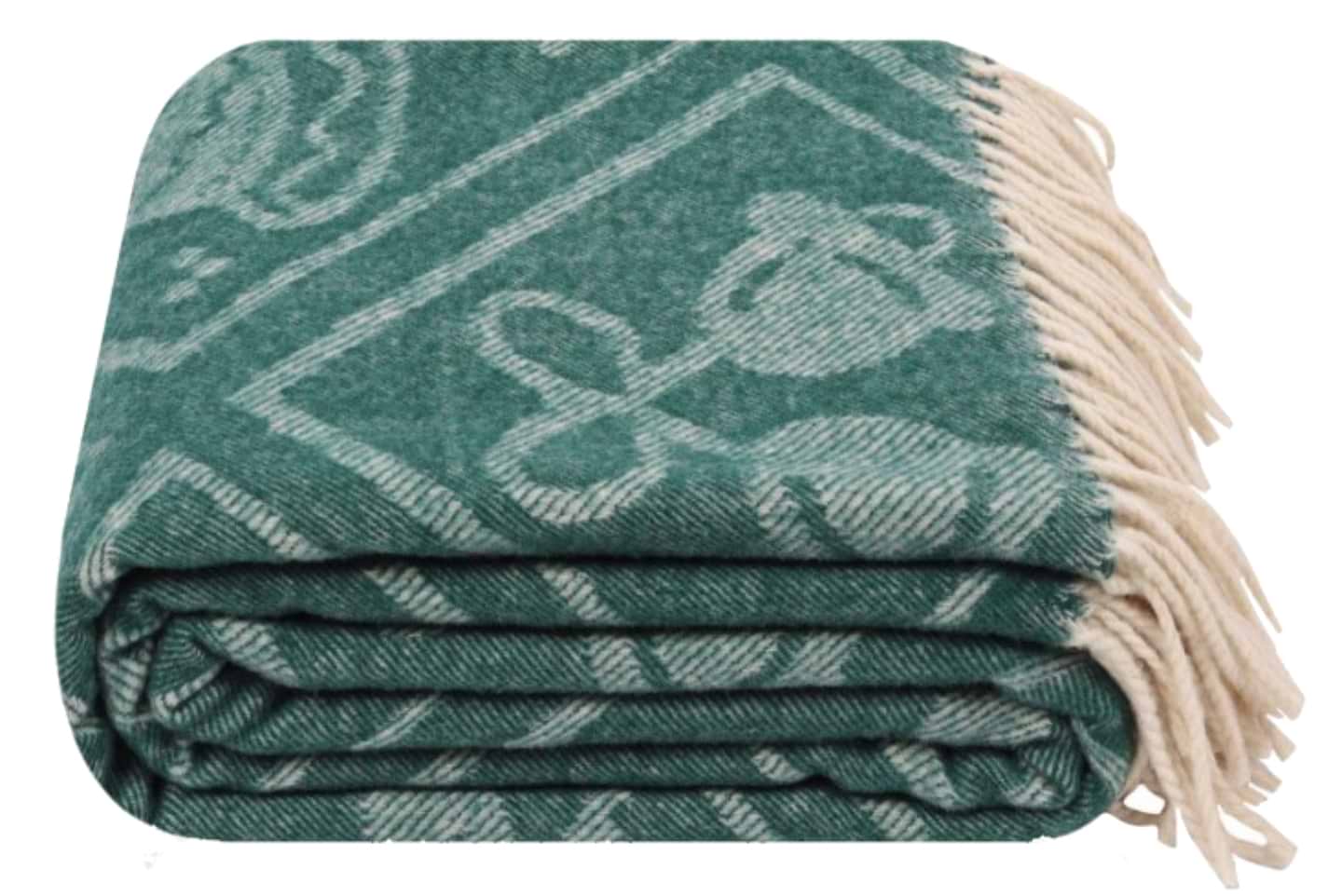 Плед полуторний Lanavitta Жаккардовий Різдвяний зелений 150х200 (25374251) - Фото 1