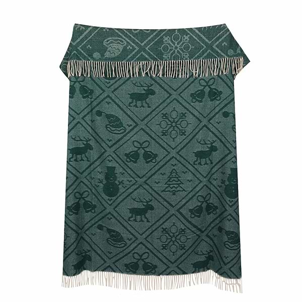 Фото - Плед полуторный Lanavitta Жаккардовый Рождественский зеленый 150х200 (25374251)