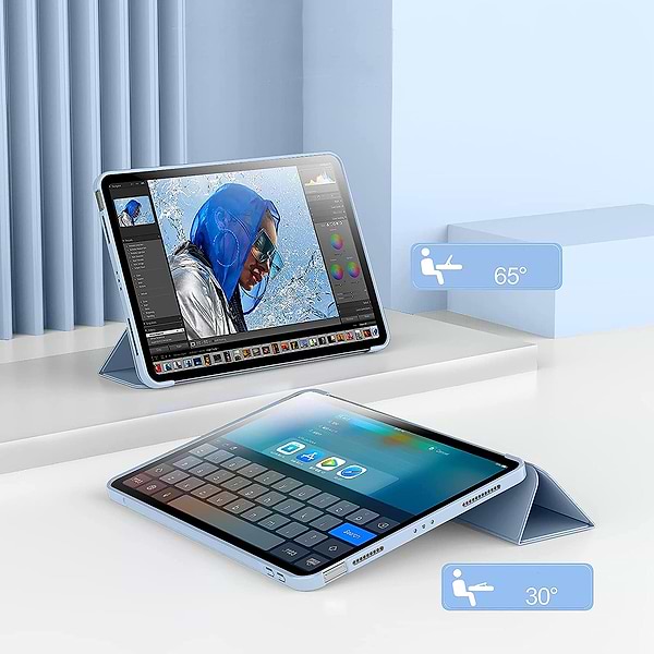 Фото - Чохол для планшета Becover Tri Fold Soft TPU Silicone for Apple iPad 10.9" (2022/2024)/iPad (А16) 2025 11" Light Blue (708522)