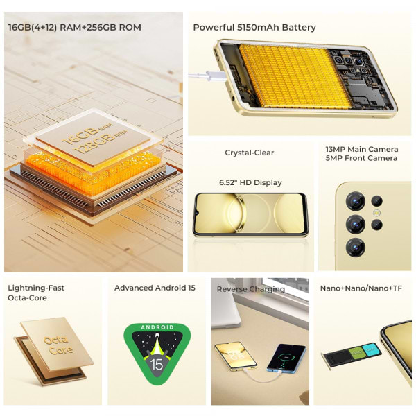 Фото - Смартфон OUKITEL C1pro 4/256Gb Gold