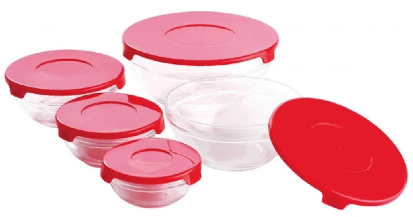 Набір ємностей для сипучих Bergner 10 пр. (RB-4419-RD) - Фото 1