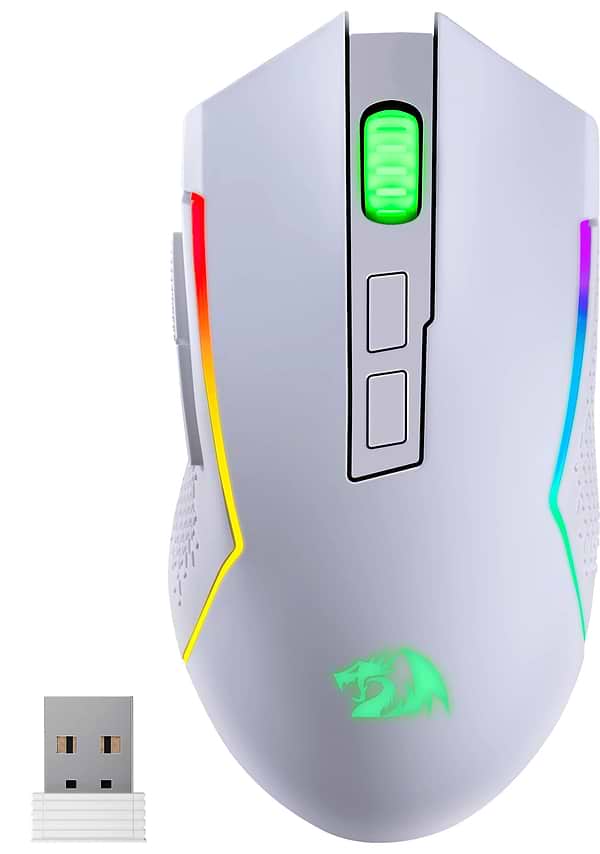 Фото - Миша бездротова ігрова Redragon Trident BT/ RGB/,8000dpi White (71864)