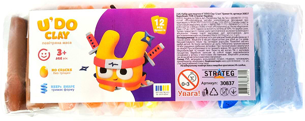 Фото - Масса для лепки Strateg U'DOClay 12 шт. (30837)